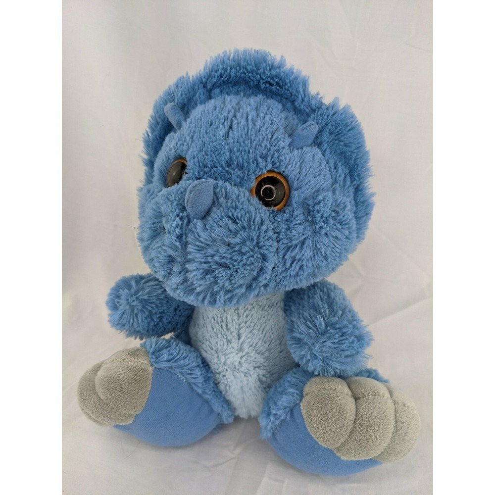 Aurora Blue Triceratops Dinosaur Baby Plush 11 Inch Stuffed Animal Toy